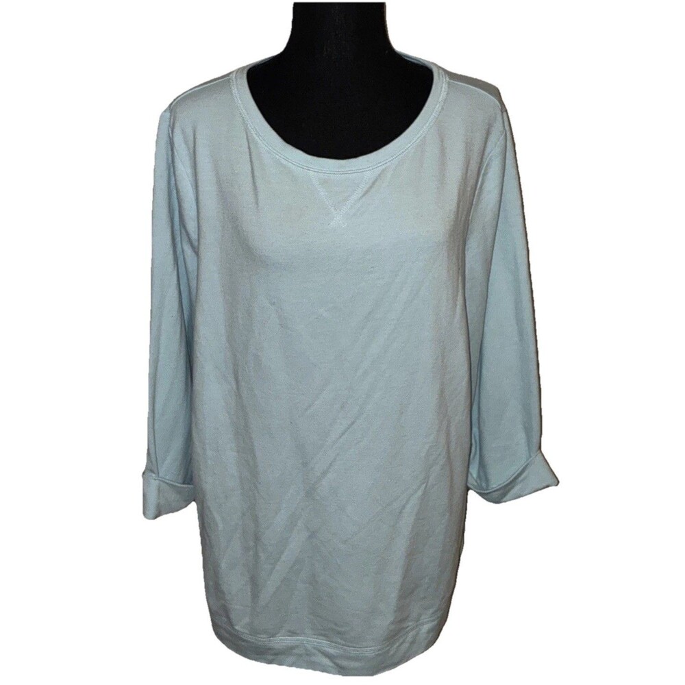 Croft & Barrow XL Baby Blue Pullover Long Sleeve Round Neck Sweater